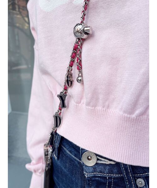 GYDA（ジェイダ）の「GYDA original charmスマホショルダー（スマホケース/カバー・レディース・ブラック/オフホワイト/ピンク・FREE）」の12枚目の写真