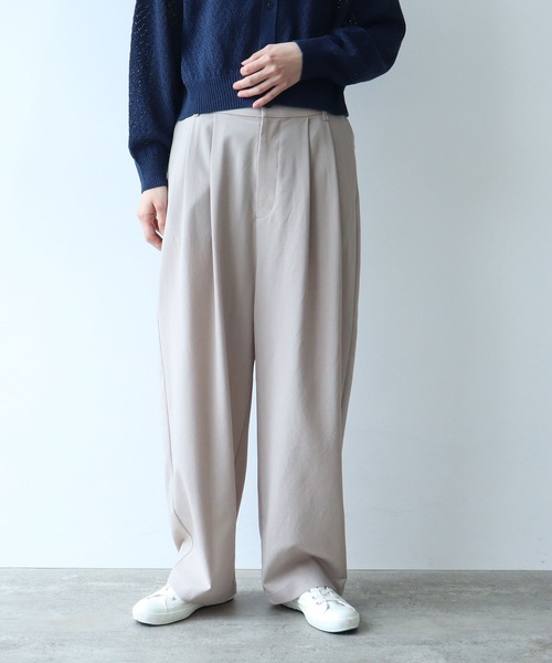 ☆新品☆yuni リネンテーパードパンツ △ウォッシャブルサマーウール テーパードパンツ（スラックス