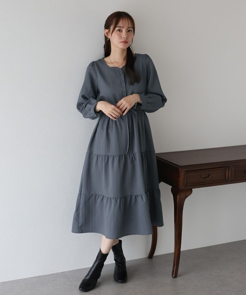 ハートネックティアードワンピース（ワンピース）｜BLUEEAST