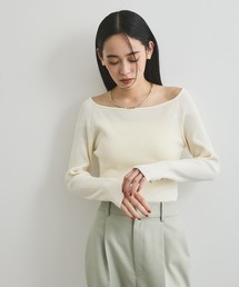 VIS | ワイドスクエアネックニット(ニット/セーター)