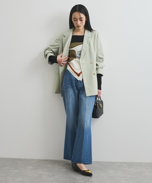 VIS（ビス）の「ワイドスクエアネックニット（ニット/セーター・レディース・ホワイト/ブラック/ライトグリーン/ホワイト系その他・FREE）」の12枚目の写真