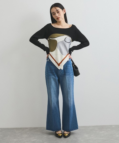 VIS（ビス）の「ワイドスクエアネックニット（ニット/セーター・レディース・ホワイト/ブラック/ライトグリーン/ホワイト系その他・FREE）」の7枚目の写真