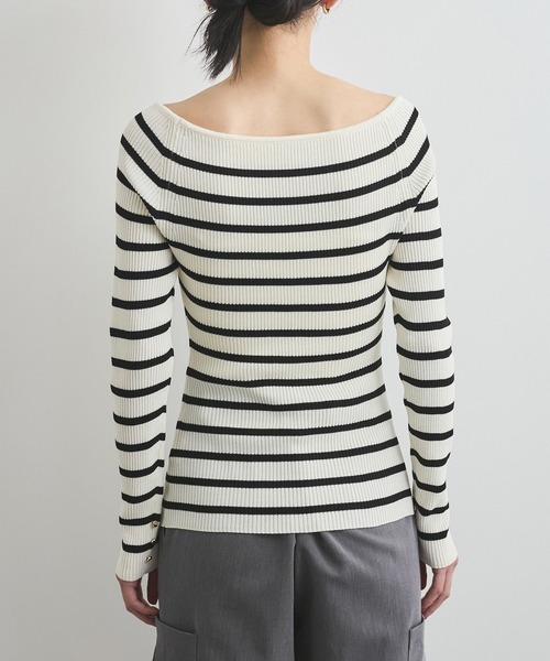 VIS（ビス）の「ワイドスクエアネックニット（ニット/セーター・レディース・ホワイト/ブラック/ライトグリーン/ホワイト系その他・FREE）」の22枚目の写真