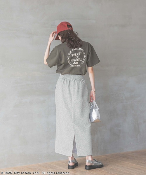 GLOBAL WORK（グローバルワーク）の「ライトクッションIラインスカート/147681（スカート・レディース・ブラック/グレイッシュベージュ/杢グレー・MEDIUM/LARGE）」の6枚目の写真