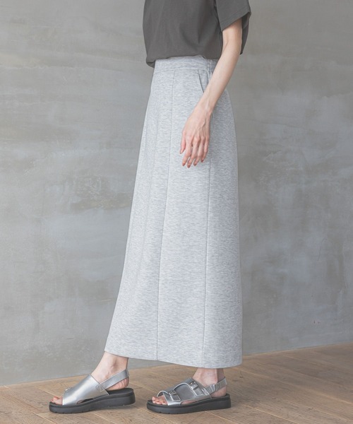 GLOBAL WORK（グローバルワーク）の「ライトクッションIラインスカート/147681（スカート・レディース・ブラック/グレイッシュベージュ/杢グレー・MEDIUM/LARGE）」の8枚目の写真