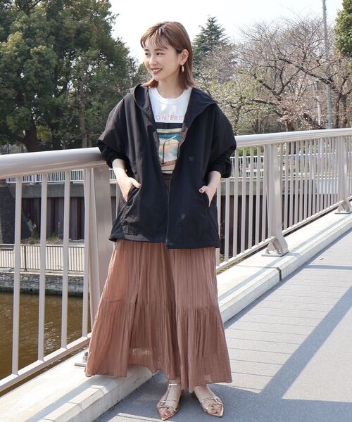 AMERICAN HOLIC（アメリカンホリック）の「撥水加工フィールドブルゾン（ナイロンジャケット・レディース・キャメル/ブラック・L/M）」の10枚目の写真