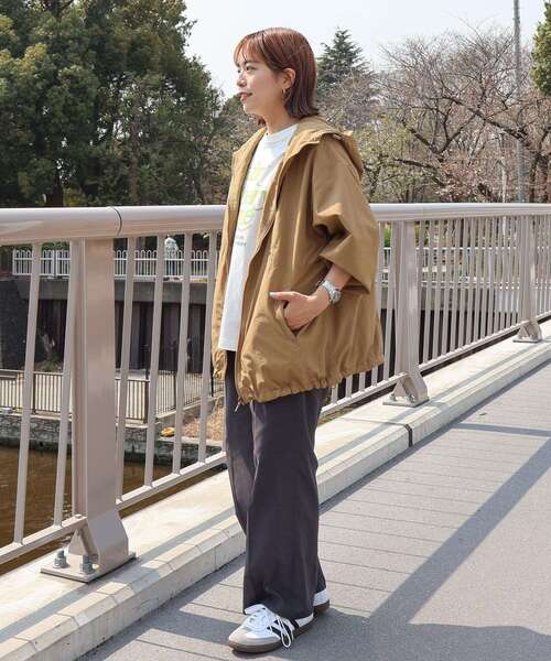 AMERICAN HOLIC（アメリカンホリック）の「撥水加工フィールドブルゾン（ナイロンジャケット・レディース・キャメル/ブラック・L/M）」の15枚目の写真