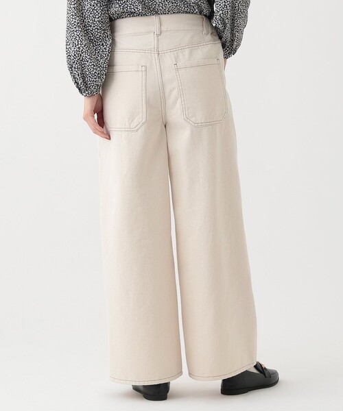 Afternoon Tea（アフタヌーンティー）の「ツイルワイドパンツ（その他パンツ・レディース・アイボリー・MEDIUM）」の2枚目の写真