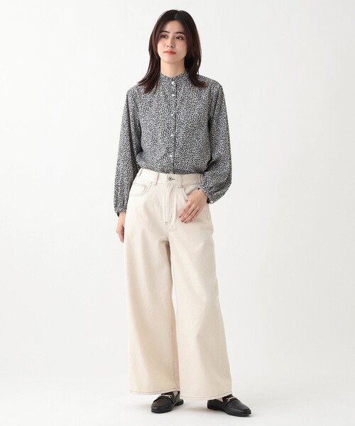 Afternoon Tea（アフタヌーンティー）の「ツイルワイドパンツ（その他パンツ・レディース・アイボリー・MEDIUM）」の4枚目の写真