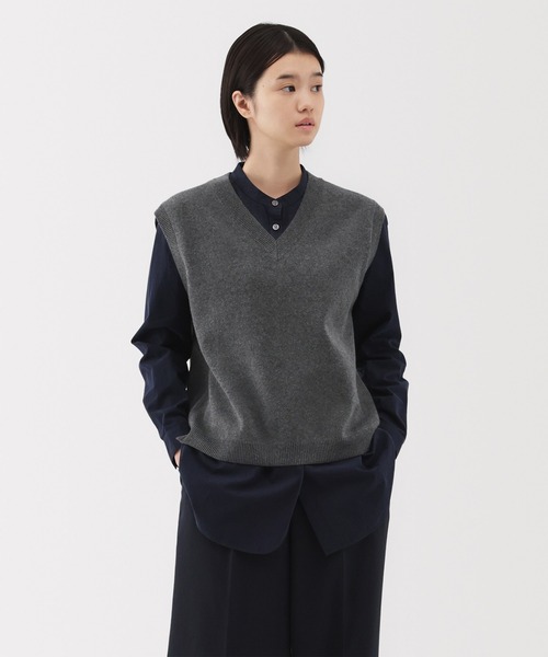 セール】婦人 洗えるニットVネックベスト（ベスト）｜無印良品