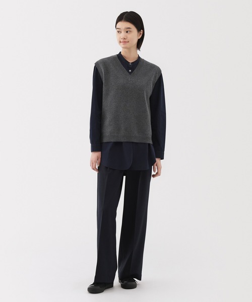 新品‼️タグなし❗️ PLAIN PEOPLE シルク混黒ニットベスト クローブ CLOVE シャギーベスト×ニットワンピース （ブラック