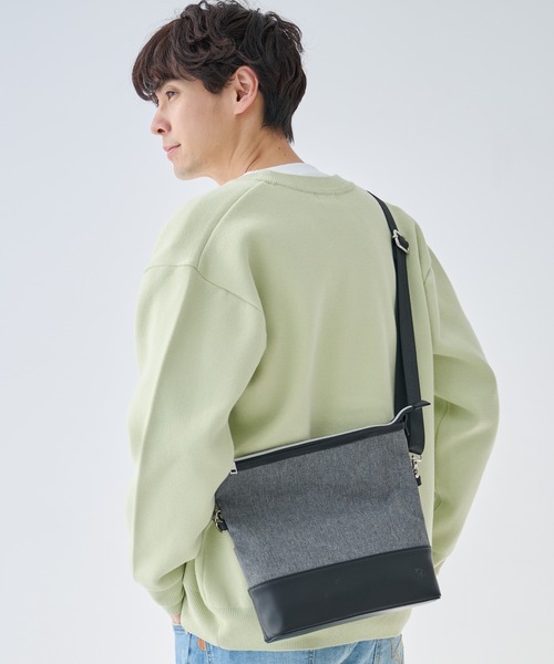 Arnold Palmer(アーノルドパーマー)の「メランジオックス パネル ショルダーバッグ(ショルダーバッグ・メンズ・グレー/チャコールグレー/ブラック・F)」の6枚目の写真