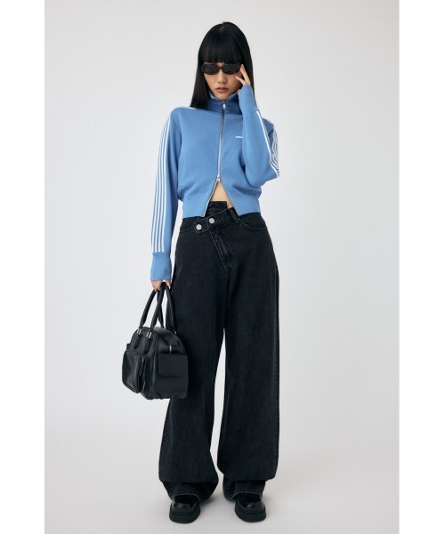 MOUSSY（マウジー）の「KNIT トラックジャケット（その他アウター・レディース・オフホワイト/ネイビー/ライトブルー・FREE）」の5枚目の写真