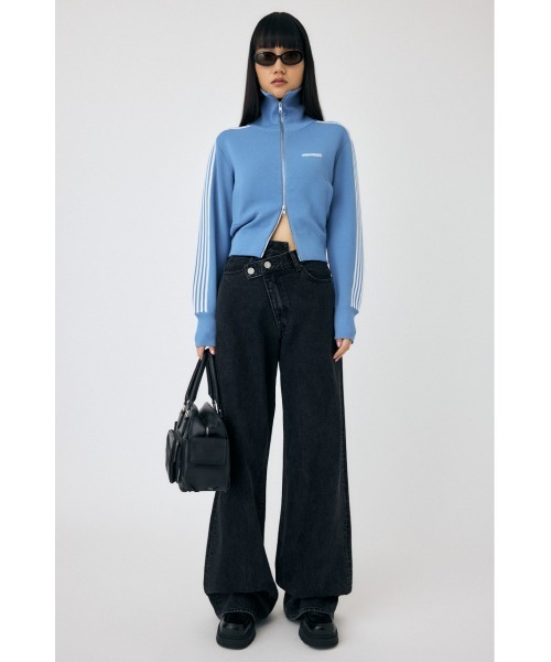 MOUSSY（マウジー）の「KNIT トラックジャケット（その他アウター・レディース・オフホワイト/ネイビー/ライトブルー・FREE）」の7枚目の写真