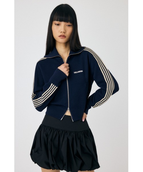 MOUSSY（マウジー）の「KNIT トラックジャケット（その他アウター・レディース・オフホワイト/ネイビー/ライトブルー・FREE）」の11枚目の写真