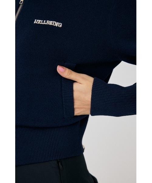 MOUSSY（マウジー）の「KNIT トラックジャケット（その他アウター・レディース・オフホワイト/ネイビー/ライトブルー・FREE）」の22枚目の写真