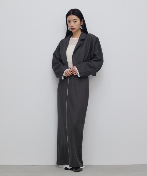 AIC.（エーアイシー）の「カットオフデザインショートジャケット（テーラードジャケット・レディース・グレー/イエロー・FREE）」の16枚目の写真