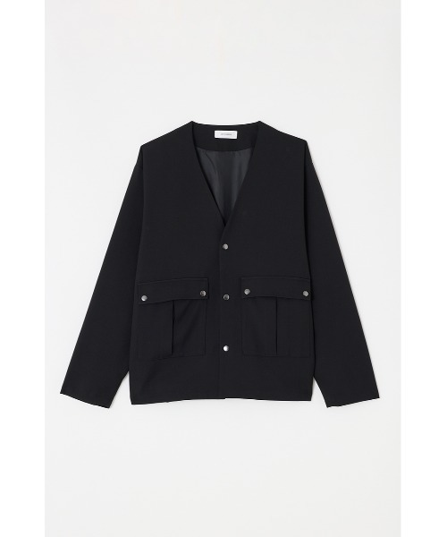 STYLEMIXER(スタイルミキサー)の「ポケットノーカラージャケット(ノーカラージャケット・メンズ・グレー/ブラック・MEDIUM/LARGE)」の14枚目の写真