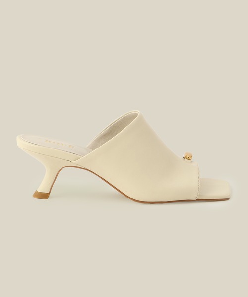 メタルポイントミュールサンダル/サムリングサンダル（サンダル