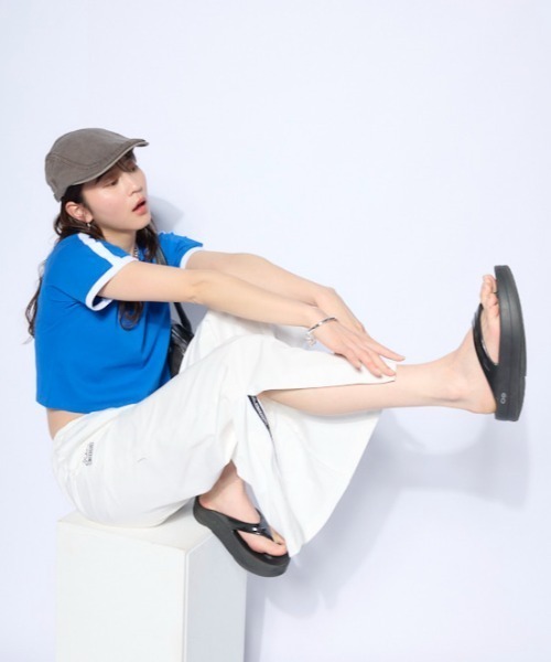 Kappa（カッパ）の「チノワイドパンツ（その他パンツ・レディース・オフホワイト/ブラック・SMALL/MEDIUM/LARGE）」の9枚目の写真