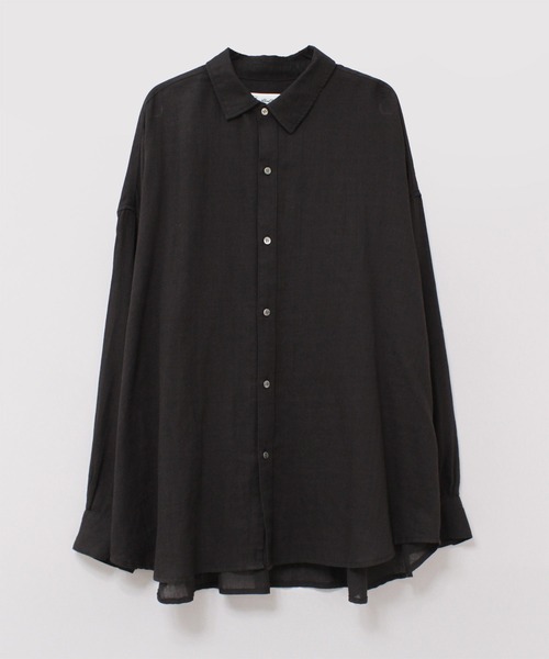 RNA-N（アールエヌエーエヌ）の「B2866 ２．２オンスギャザーシャツブラウス（シャツ/ブラウス・レディース・ライトインディゴブルー/ダークインディゴブルー/ブラック・FREE）」の6枚目の写真