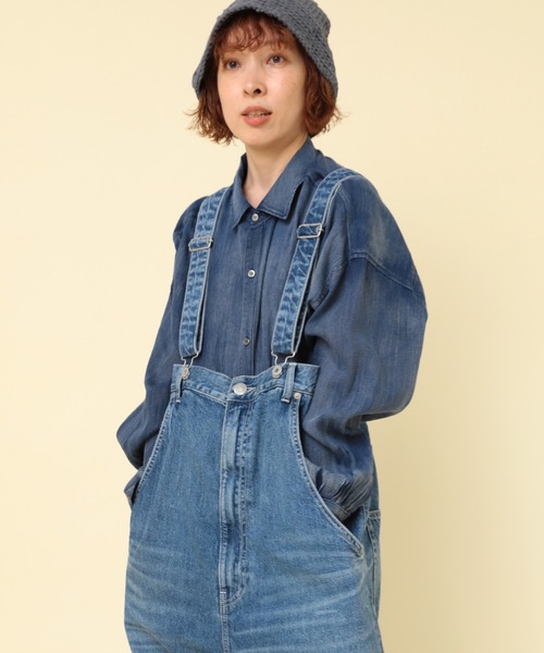 RNA-N（アールエヌエーエヌ）の「B2866 ２．２オンスギャザーシャツブラウス（シャツ/ブラウス・レディース・ライトインディゴブルー/ダークインディゴブルー/ブラック・FREE）」の20枚目の写真