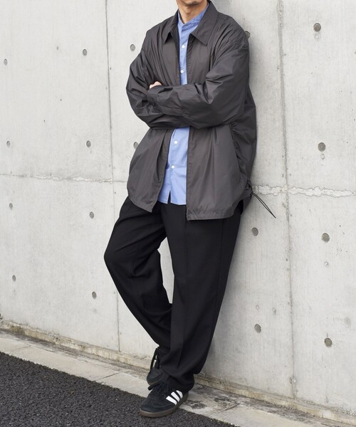 SHIPS any(シップス エニィ)の「SHIPS any:〈撥水加工〉DICROS スピンドル ジップ シャツ(セットアップ対応)◇(シャツ/ブラウス・メンズ・ナチュラル/ダークグレー/ブラック・LARGE/MEDIUM)」の10枚目の写真