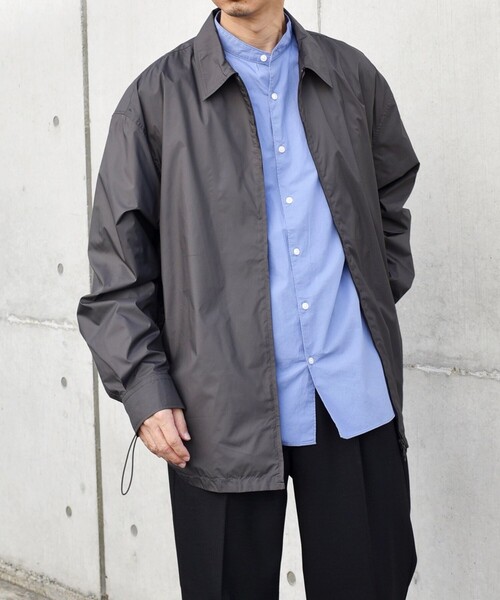 SHIPS any(シップス エニィ)の「SHIPS any:〈撥水加工〉DICROS スピンドル ジップ シャツ(セットアップ対応)◇(シャツ/ブラウス・メンズ・ナチュラル/ダークグレー/ブラック・LARGE/MEDIUM)」の11枚目の写真