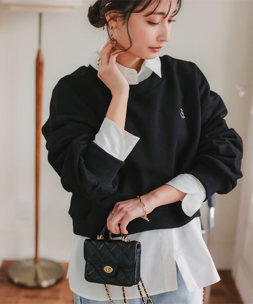 Petitle（プチレ）の「[ 低身長向けサイズ ] ベーシックオーバーシャツ（シャツ/ブラウス・レディース・ライトブルー/イエロー/オフホワイト/ピンク/ブラウン/ベージュ/チェック・PM）」の9枚目の写真