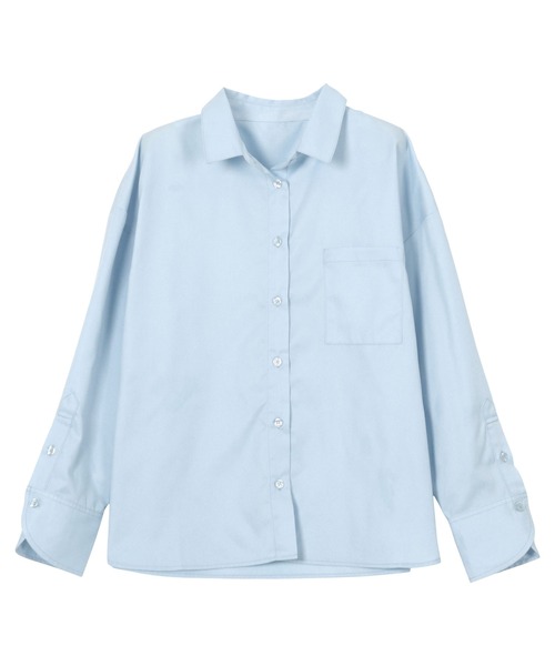 Petitle（プチレ）の「[ 低身長向けサイズ ] ベーシックオーバーシャツ（シャツ/ブラウス・レディース・ライトブルー/イエロー/オフホワイト/ピンク/ブラウン/ベージュ/チェック・PM）」の15枚目の写真