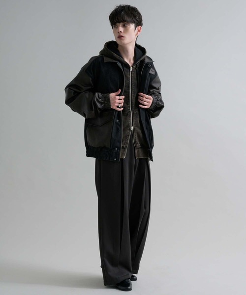 epnok（エプノック）の「ヘビーウェイトダブルジップフーディー（パーカー・メンズ・杢グレー/ブラック・SMALL/MEDIUM/LARGE）」の7枚目の写真