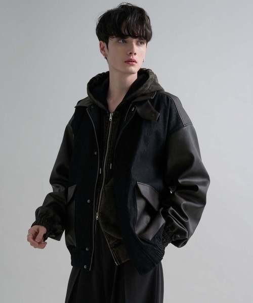 epnok（エプノック）の「ヘビーウェイトダブルジップフーディー（パーカー・メンズ・杢グレー/ブラック・SMALL/MEDIUM/LARGE）」の5枚目の写真