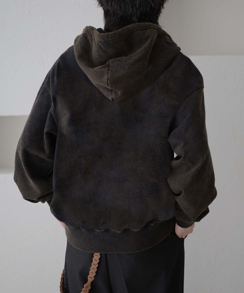 epnok（エプノック）の「ヘビーウェイトダブルジップフーディー（パーカー・メンズ・杢グレー/ブラック・SMALL/MEDIUM/LARGE）」の13枚目の写真