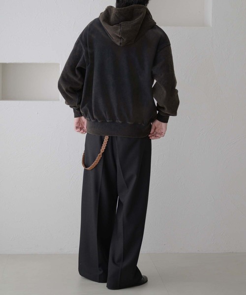 epnok（エプノック）の「ヘビーウェイトダブルジップフーディー（パーカー・メンズ・杢グレー/ブラック・SMALL/MEDIUM/LARGE）」の17枚目の写真