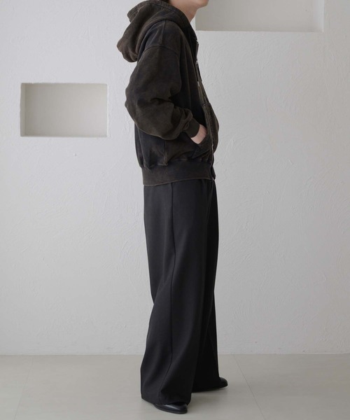 epnok（エプノック）の「ヘビーウェイトダブルジップフーディー（パーカー・メンズ・杢グレー/ブラック・SMALL/MEDIUM/LARGE）」の16枚目の写真