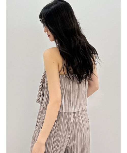 GYDA(ジェイダ)の「サテンプリーツキャミビスチェ【SETUP着用可】(キャミソール・レディース・ライトグレー/その他1/ベージュ/ブラック・FREE)」の9枚目の写真