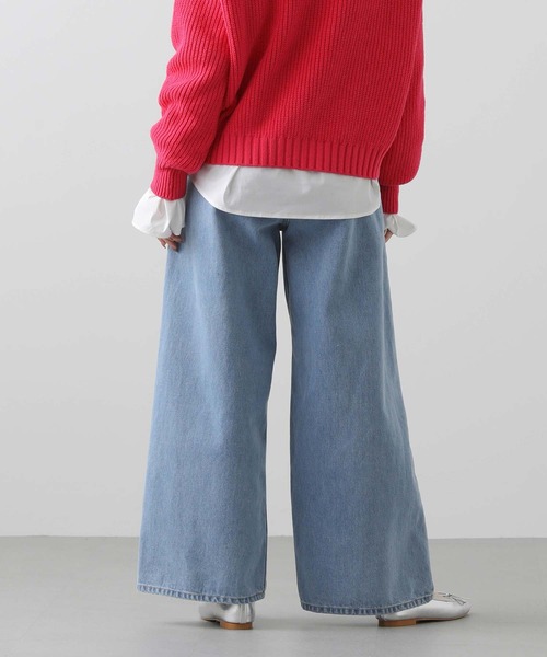 Gready Brilliant（グレディブリリアン）の「２タックワイドデニム（デニムパンツ・レディース・ブルー系/ピンク/オフホワイト・38）」の20枚目の写真