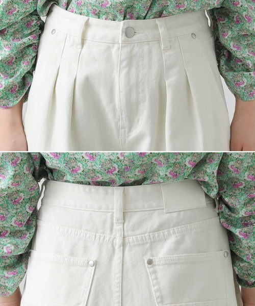 Gready Brilliant（グレディブリリアン）の「２タックワイドデニム（デニムパンツ・レディース・ブルー系/ピンク/オフホワイト・38）」の7枚目の写真