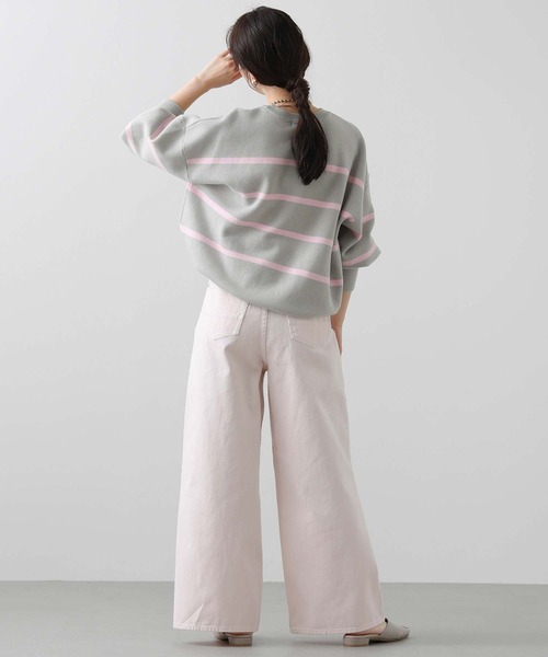 Gready Brilliant（グレディブリリアン）の「２タックワイドデニム（デニムパンツ・レディース・ブルー系/ピンク/オフホワイト・38）」の16枚目の写真