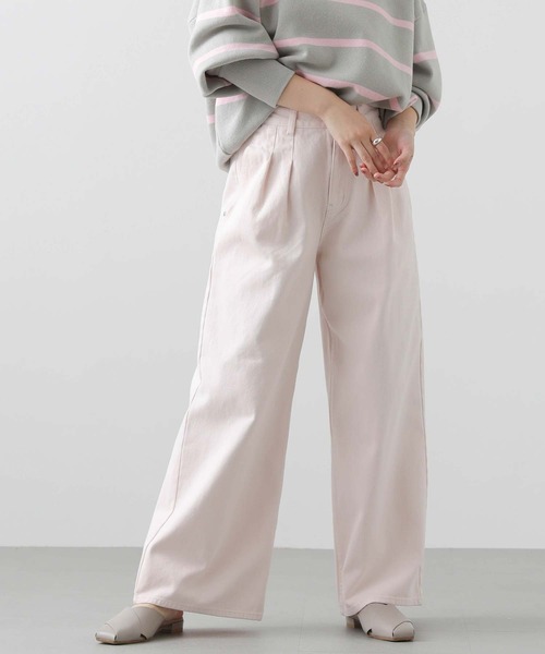 Gready Brilliant（グレディブリリアン）の「２タックワイドデニム（デニムパンツ・レディース・ブルー系/ピンク/オフホワイト・38）」の13枚目の写真