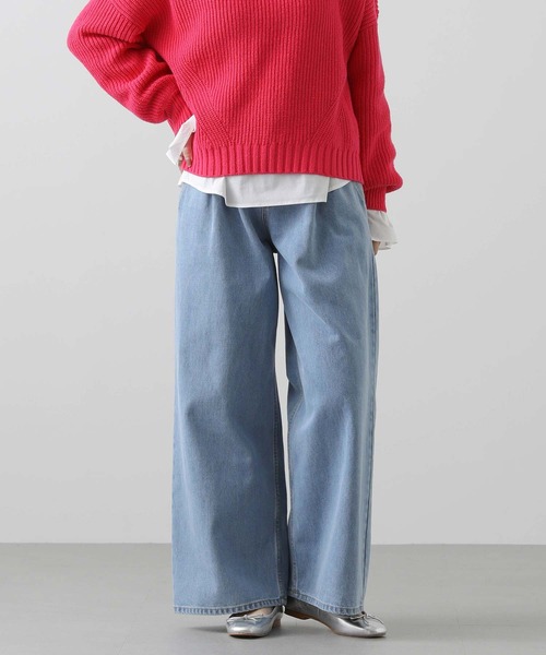 Gready Brilliant（グレディブリリアン）の「２タックワイドデニム（デニムパンツ・レディース・ブルー系/ピンク/オフホワイト・38）」の22枚目の写真