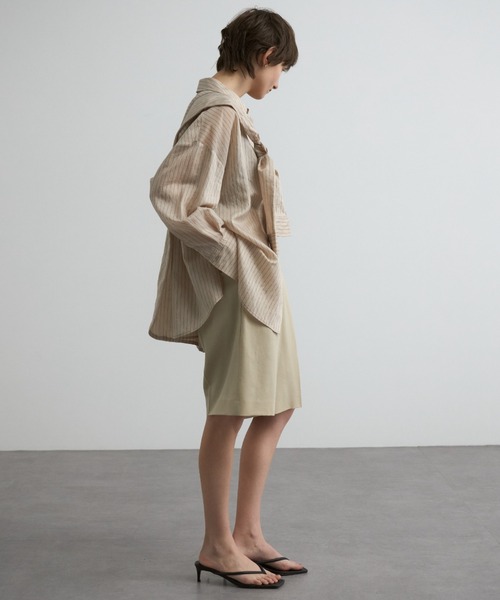 CREDONA（クレドナ）の「PRIMO MULCH SHIRTS/プリモマルチシャツ（シャツ/ブラウス・レディース・ブルー/ホワイト/ベージュ・FREE）」の5枚目の写真