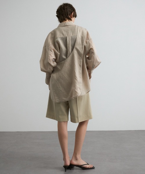 CREDONA（クレドナ）の「PRIMO MULCH SHIRTS/プリモマルチシャツ（シャツ/ブラウス・レディース・ブルー/ホワイト/ベージュ・FREE）」の6枚目の写真