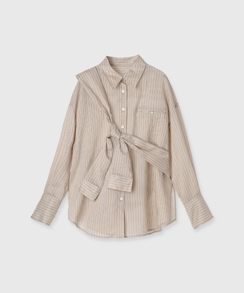 CREDONA（クレドナ）の「PRIMO MULCH SHIRTS/プリモマルチシャツ（シャツ/ブラウス・レディース・ブルー/ホワイト/ベージュ・FREE）」の20枚目の写真