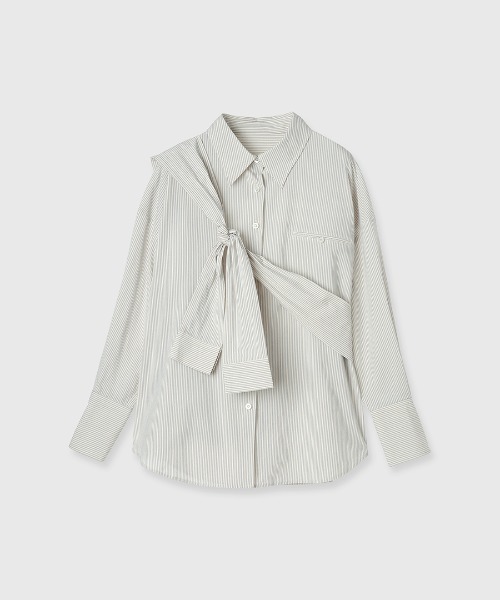 CREDONA（クレドナ）の「PRIMO MULCH SHIRTS/プリモマルチシャツ（シャツ/ブラウス・レディース・ブルー/ホワイト/ベージュ・FREE）」の11枚目の写真