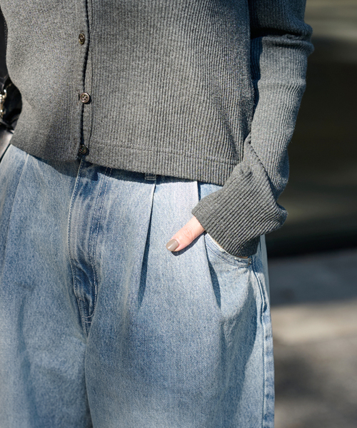 JOURNAL STANDARD（ジャーナルスタンダード）の「《追加2》2タックワイドデニムパンツ（デニムパンツ・レディース・サックスブルー/ブルー系その他・36/38）」の16枚目の写真