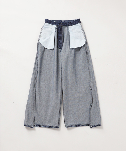 JOURNAL STANDARD（ジャーナルスタンダード）の「《追加2》2タックワイドデニムパンツ（デニムパンツ・レディース・サックスブルー/ブルー系その他・36/38）」の6枚目の写真