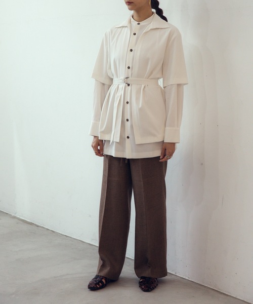 CIEL'AIR（シエルエアー）の「Rayard Jacket（テーラードジャケット・レディース・ベージュ・FREE）」の13枚目の写真