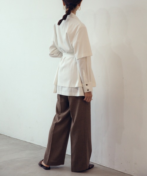 CIEL'AIR（シエルエアー）の「Rayard Jacket（テーラードジャケット・レディース・ベージュ・FREE）」の14枚目の写真