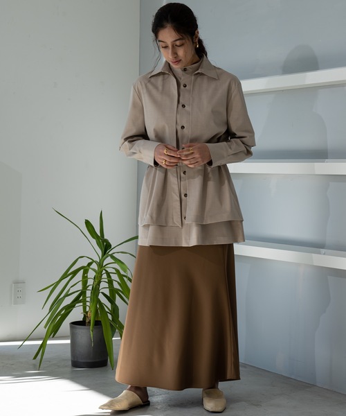 CIEL'AIR（シエルエアー）の「Rayard Jacket（テーラードジャケット・レディース・ベージュ・FREE）」の7枚目の写真